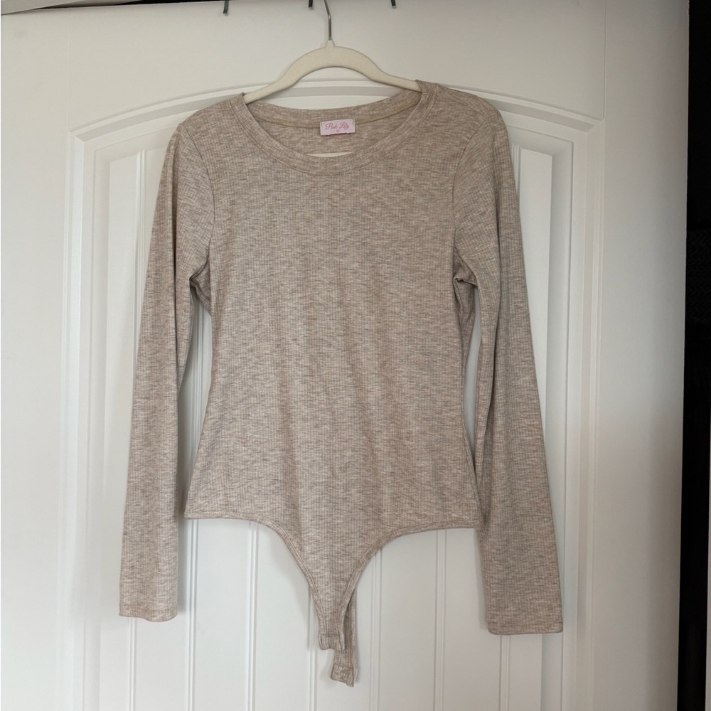 pink lily long sleeve bodysuit